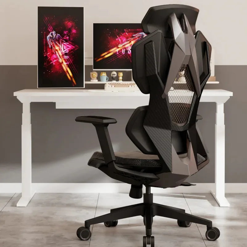 Reclining Gaming Chair with Adjustable Lumbar Support