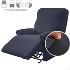 4-Piece Solid Stretch Recliner Sofa Cover