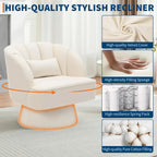 Modern Velvet Swivel Barrel Accent Chair