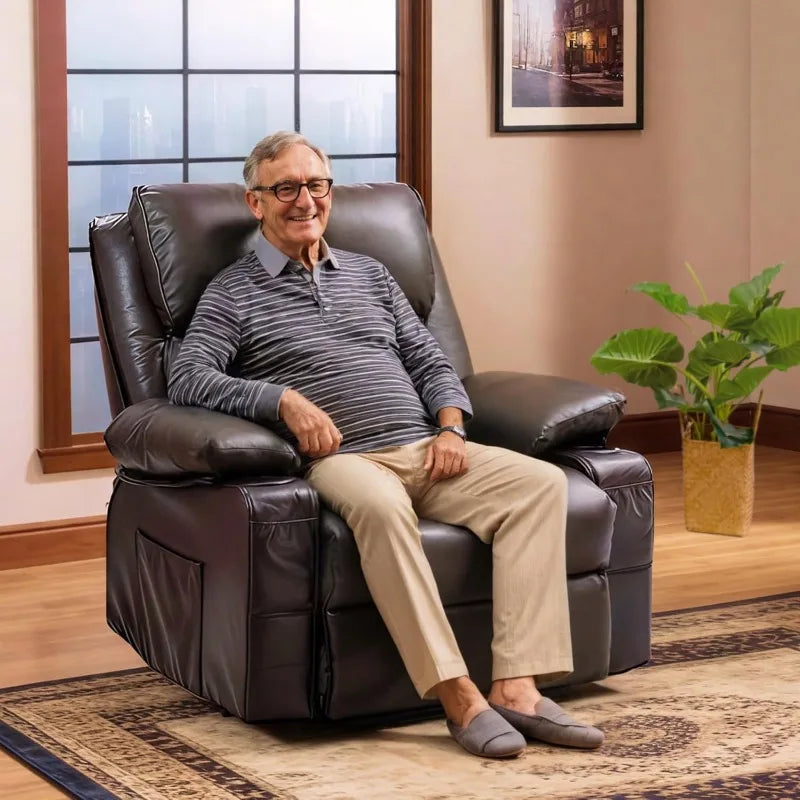 Large Electric Power Lift Recliner with Massage