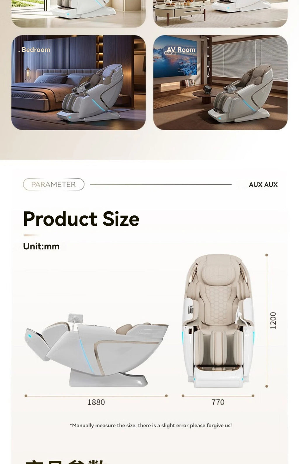 4D Electric Full Body Zero Gravity Chair