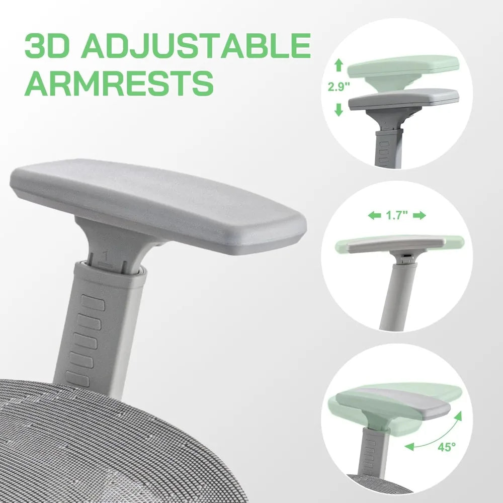 Mesh Ergonomic Office Chair with Footrest