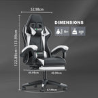 Ergonomic Gaming Chair with Footrest and Headrest