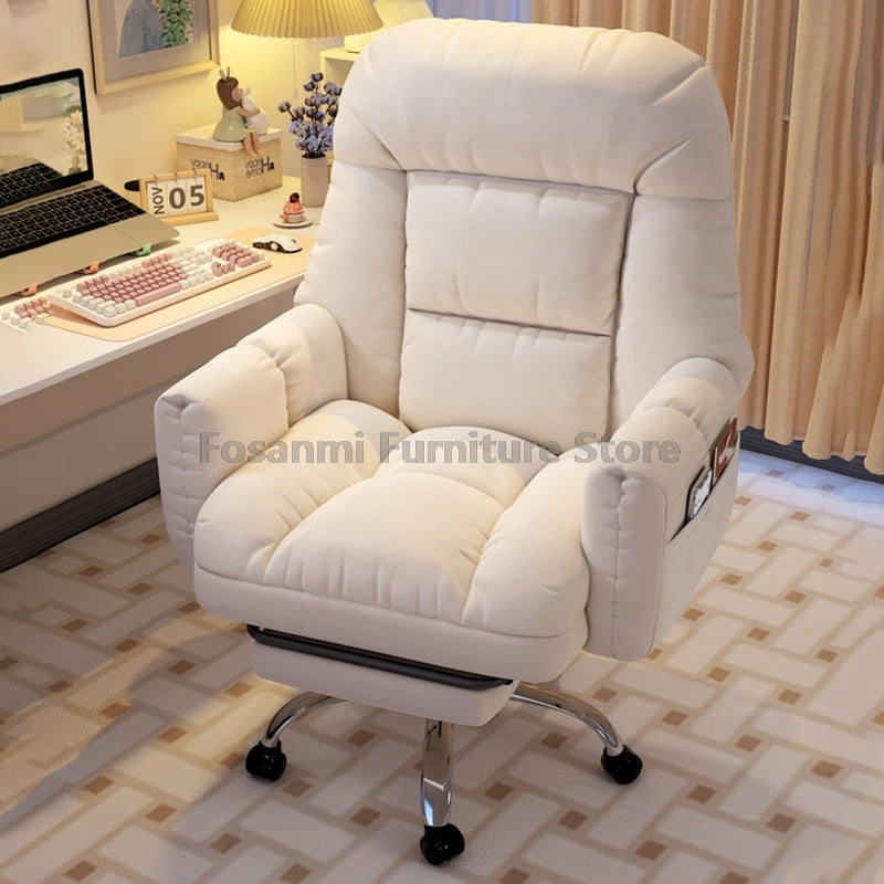 Comfy Fabric Ergonomic Swivel Recliner Chair