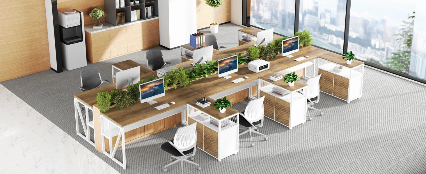 63-Inch Computer Desk with Bottom Storage Shelf