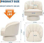 Modern Velvet Swivel Barrel Accent Chair