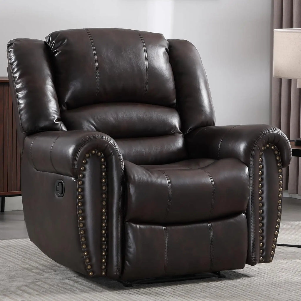 Manual Leather Recliner Single Sofa Chair
