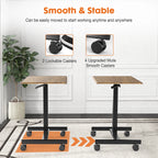 Portable Laptop Computer Desk with Lockable Wheels