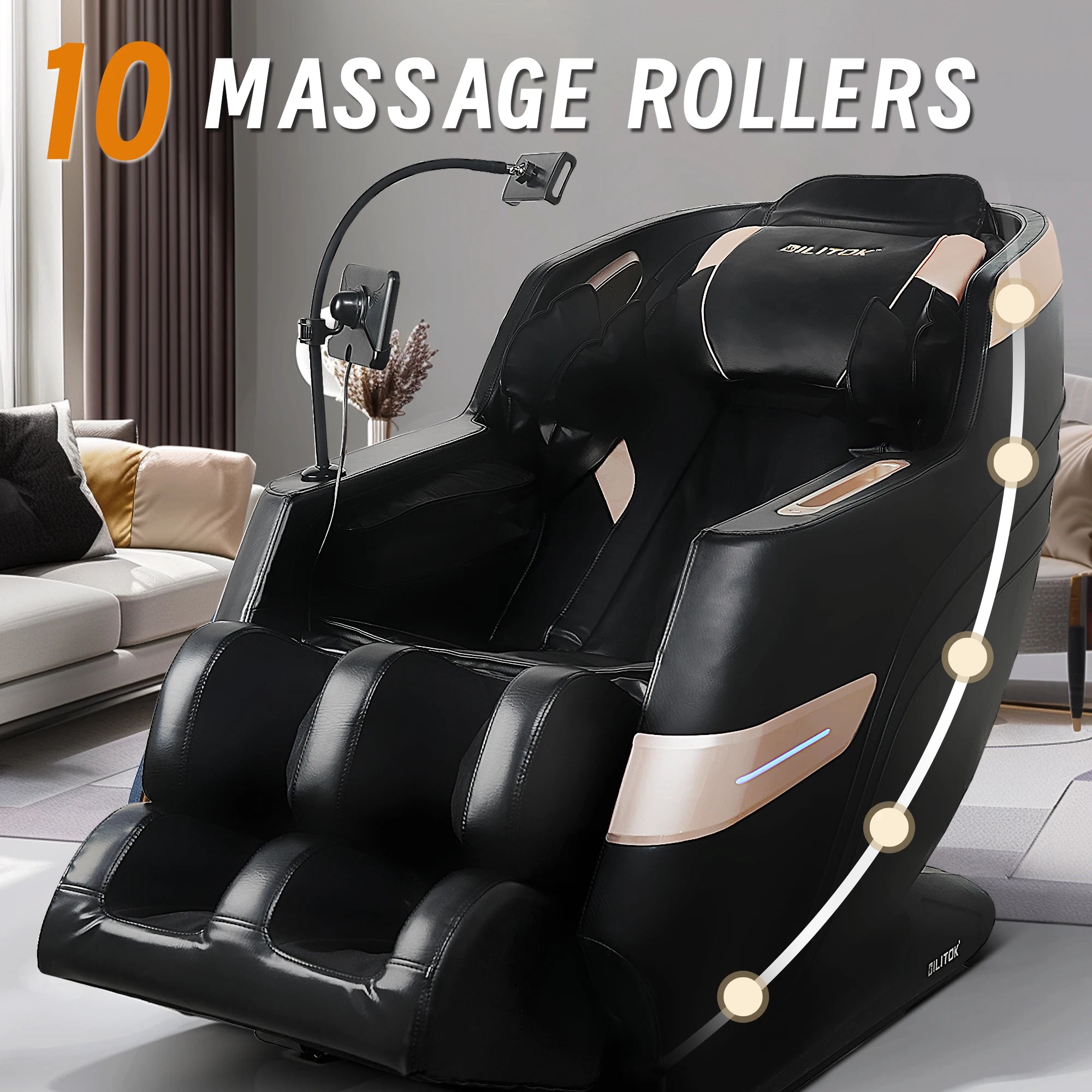 Zero Gravity Recliner with Heating and Bluetooth