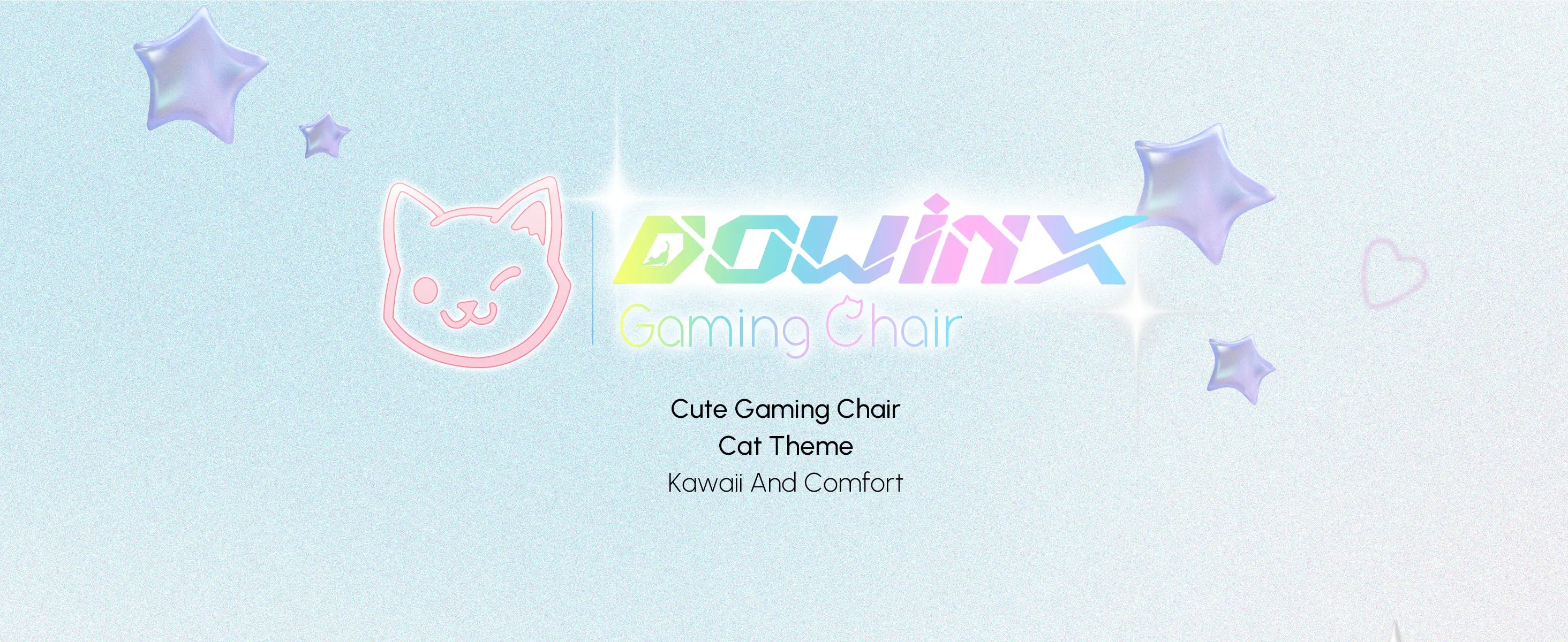 Cute Gaming Chair with Cat Ears and Massage