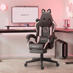 Cute Gaming Chair with Cat Ears and Massage