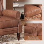 Mid Century Modern Tufted Leather Armchair