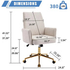 Adjustable Ergonomic Swivel Velvet Office Chair