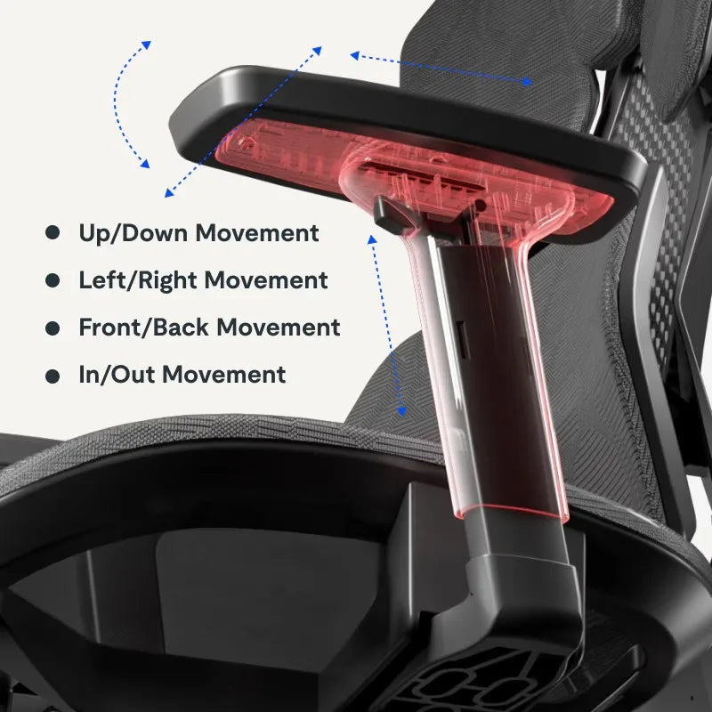 Reclining Gaming Chair with Adjustable Lumbar Support
