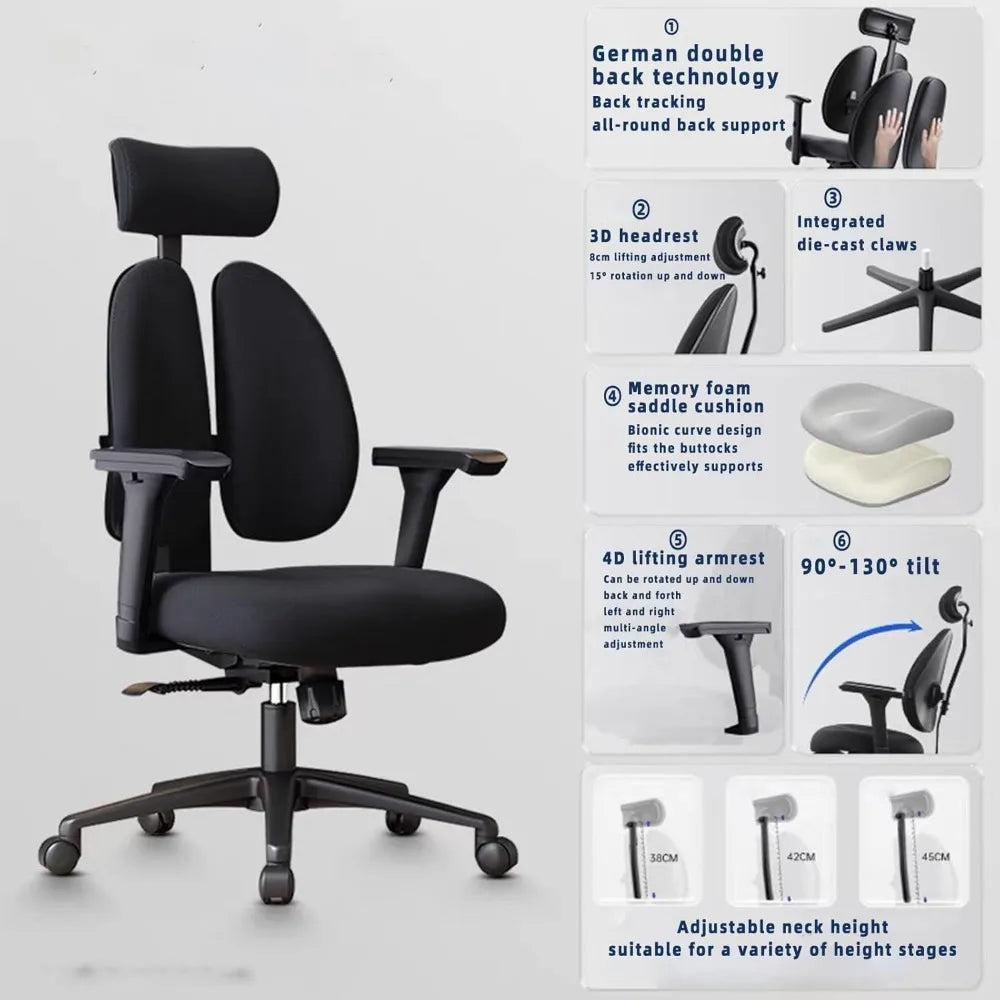 Ergonomic Swivel Office Chair with Memory Foam