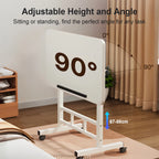 Mobile Standing Desk with Adjustable Height and Angle
