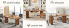 63-Inch Vintage Farmhouse Executive Office Desk