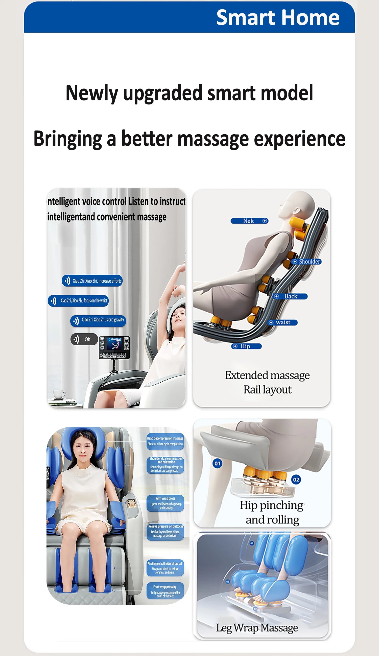 Zero Gravity Massage Chair with Heating and Bluetooth