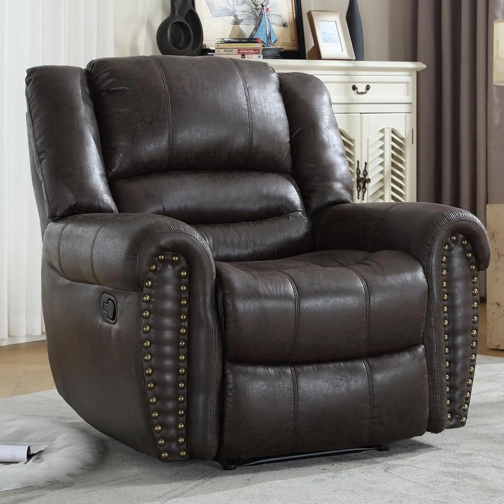 Manual Leather Recliner Single Sofa Chair