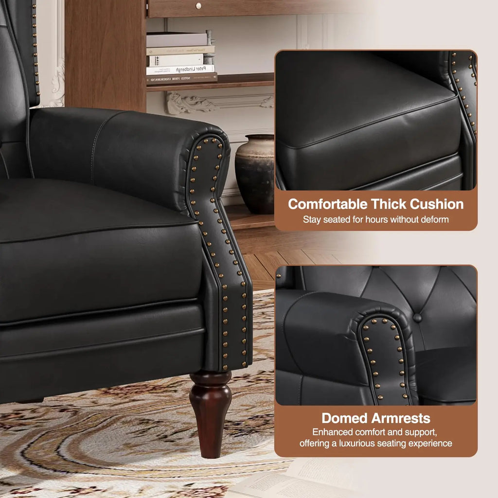 Mid Century Modern Tufted Leather Armchair