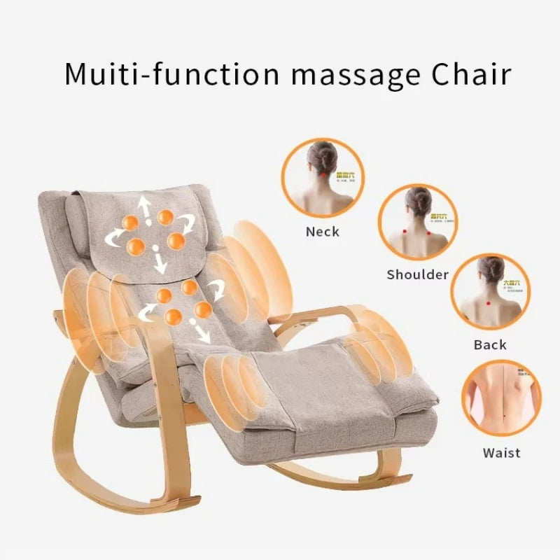 Ergonomic Rocker Recliner with Massage and Heat