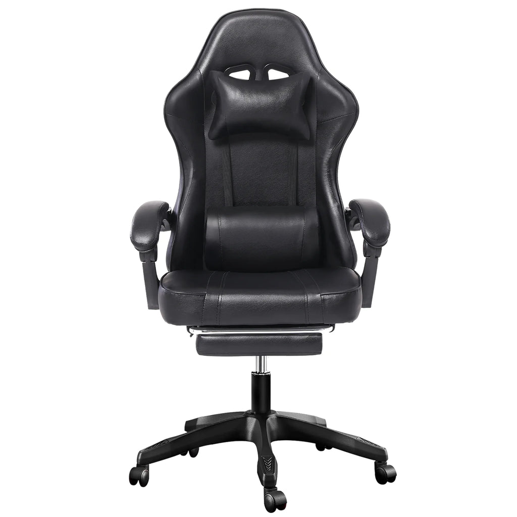 Ergonomic Gaming Chair with Footrest and Headrest