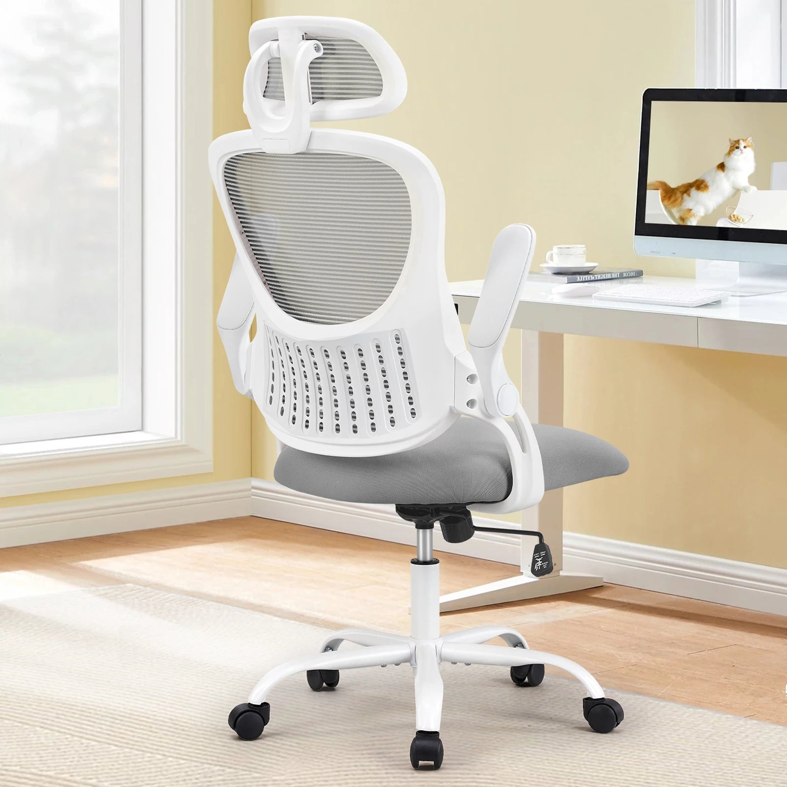 Mesh Ergonomic Office Chair with Flip-Up Arms