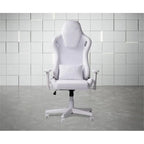 Modern Sport Velvet Fabric Gaming Chair in White