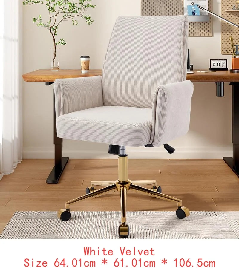 Adjustable Ergonomic Swivel Velvet Office Chair