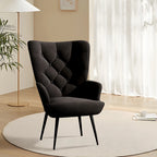 Medieval Modern High Back Velvet Armchair