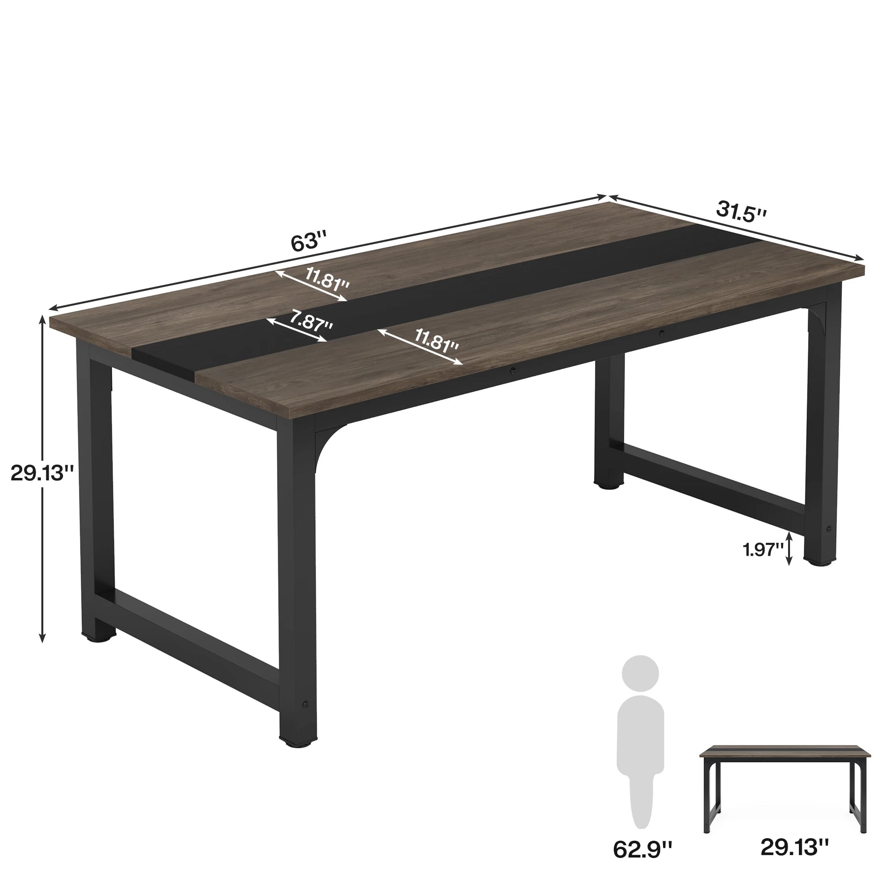 Large Modern Office Computer Writing Desk