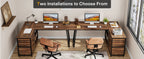 53-Inch Industrial L-Shaped Computer Desk