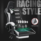 Ergonomic Gaming Chair with Footrest and Headrest
