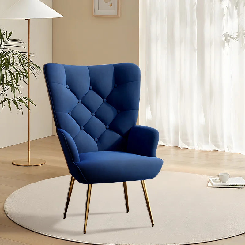Medieval Modern High Back Velvet Armchair