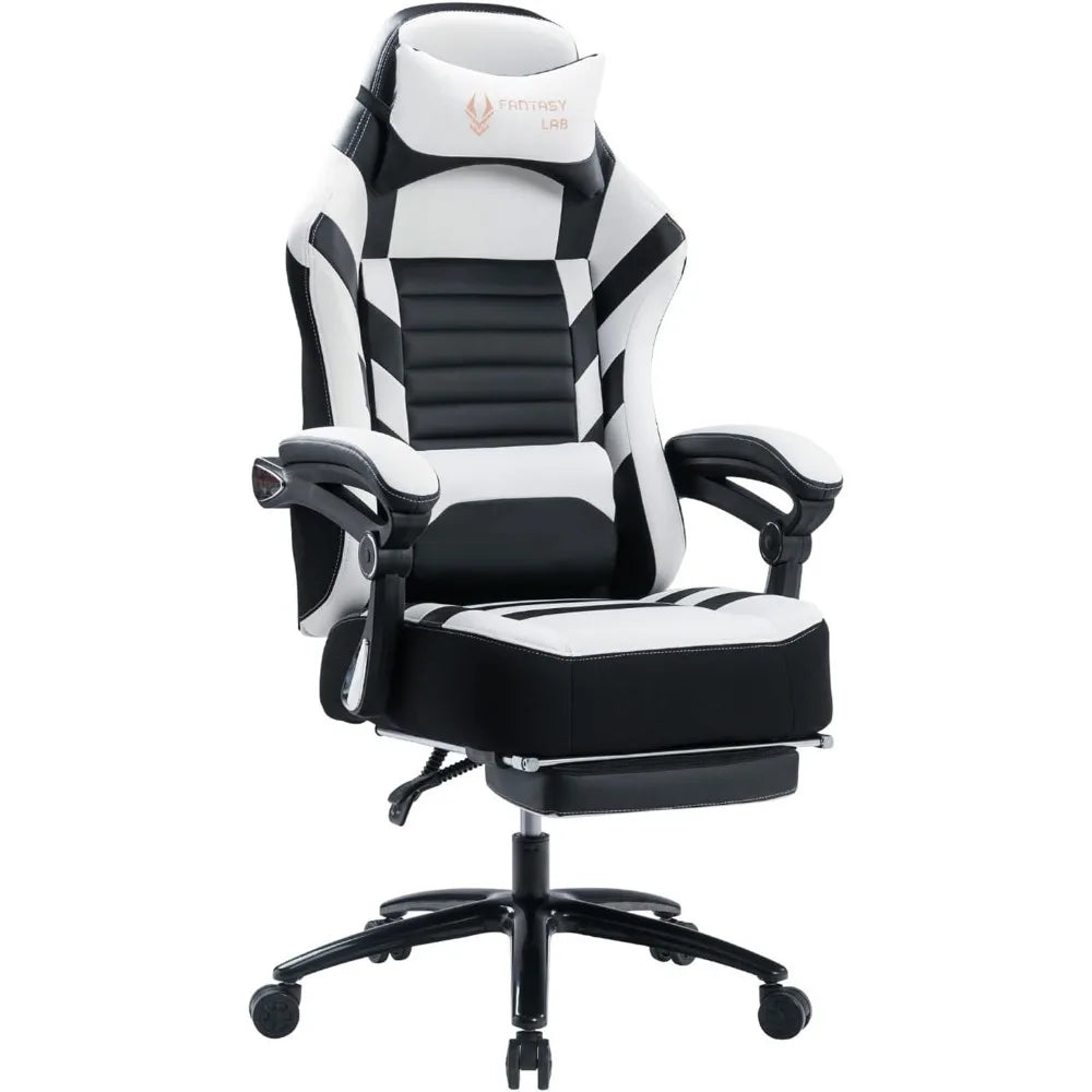 Big Tall Gaming Chair with Footrest and Massage