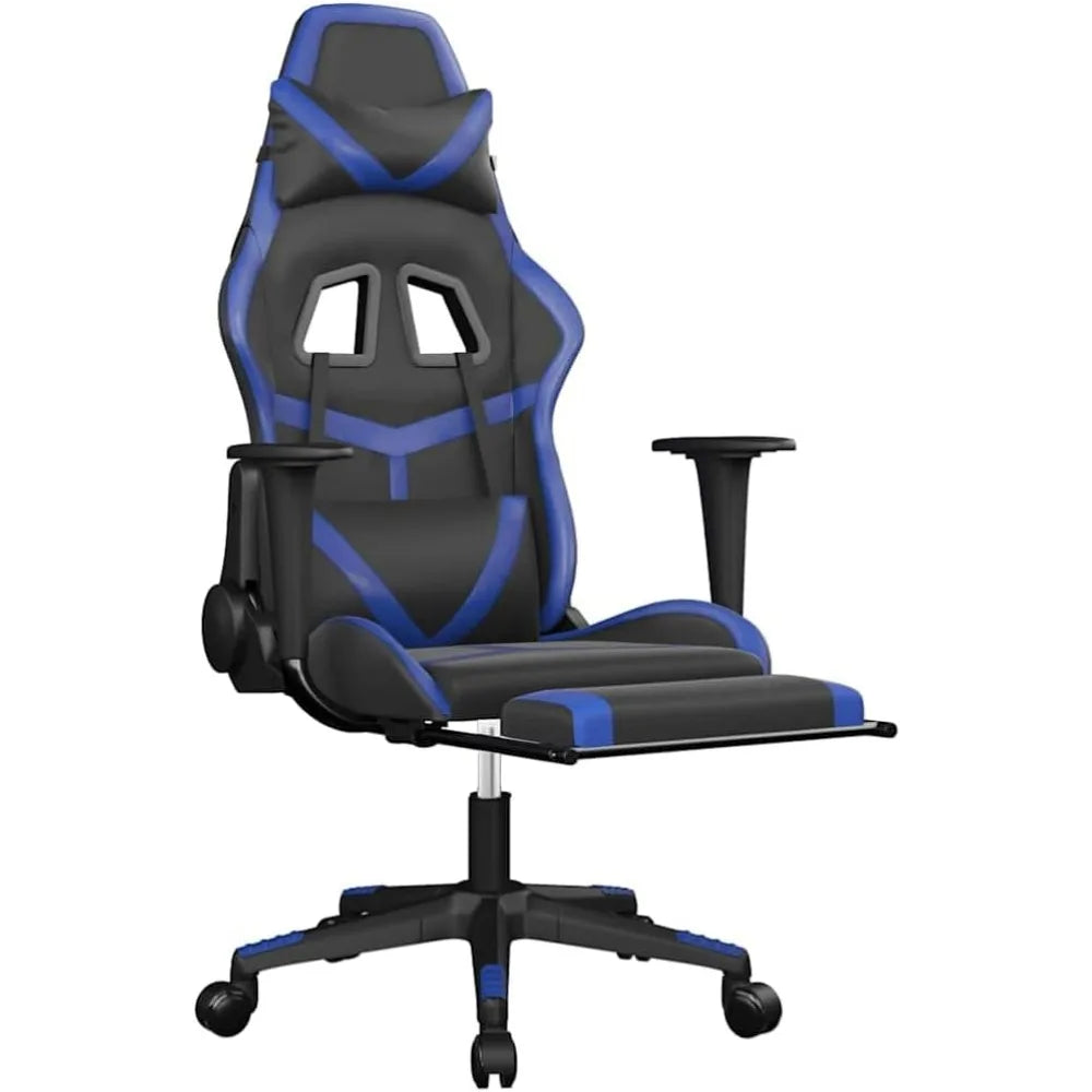 Adult Ergonomic Gaming Chair with Massage and Footrest