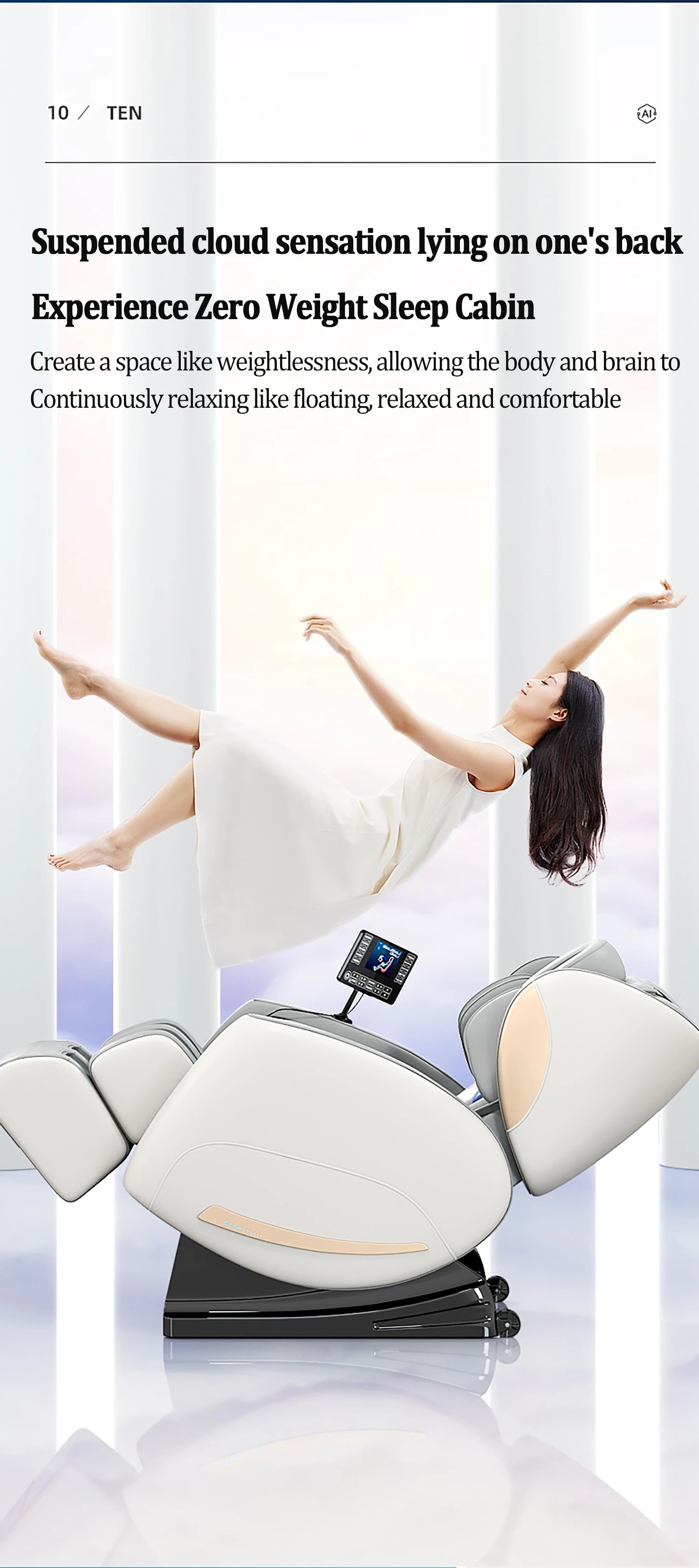 Zero Gravity Massage Chair with Heating and Bluetooth