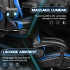 Ergonomic Gaming Chair with Footrest and Massage