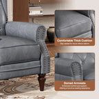 Mid Century Modern Tufted Leather Armchair