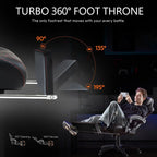 Big and Tall Gaming Chair with Massage and Footrest