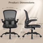 Ergonomic Swivel PC Desk Chair with Wheels