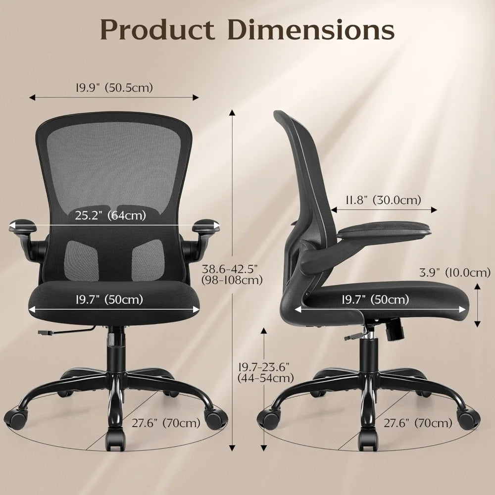 Ergonomic Swivel PC Desk Chair with Wheels