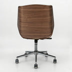 Armless Swivel Low Back Leather Office Chair
