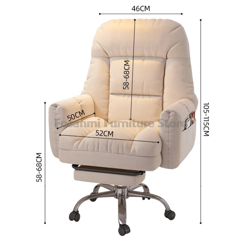 Comfy Fabric Ergonomic Swivel Recliner Chair