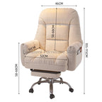 Comfy Fabric Ergonomic Swivel Recliner Chair