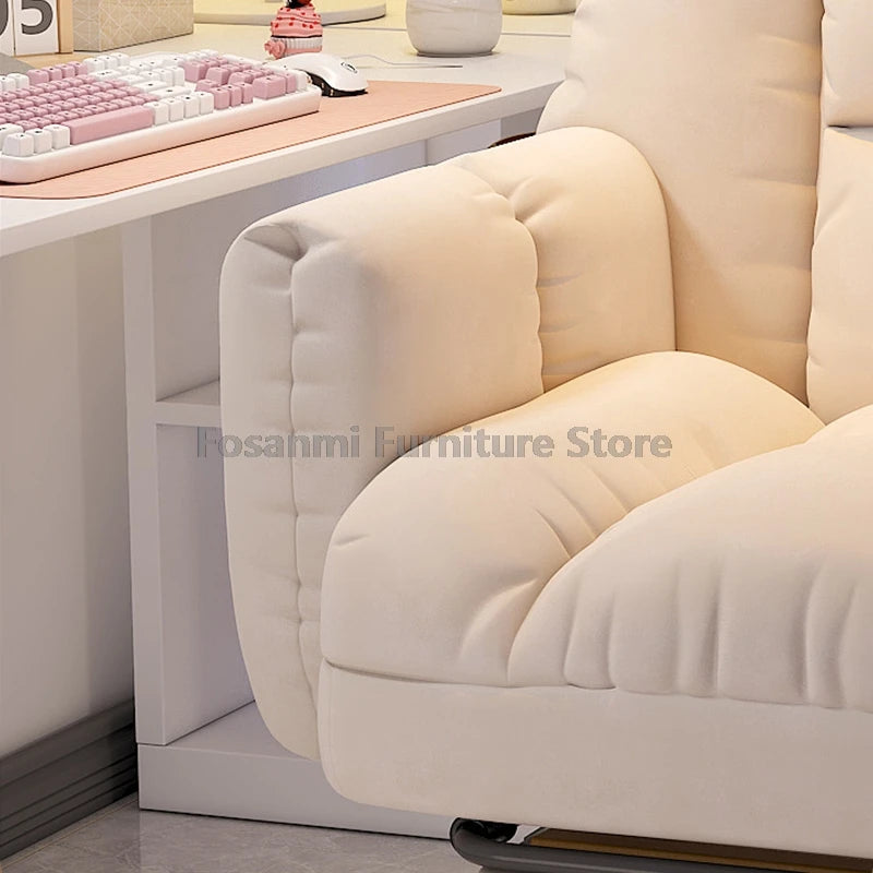 Comfy Fabric Ergonomic Swivel Recliner Chair
