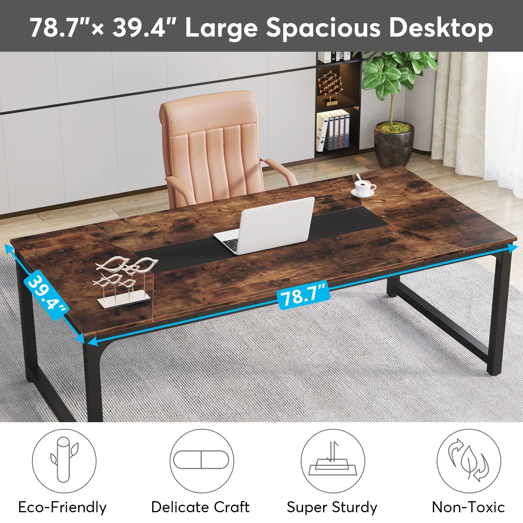 70-Inch Modern Executive Office Computer Desk