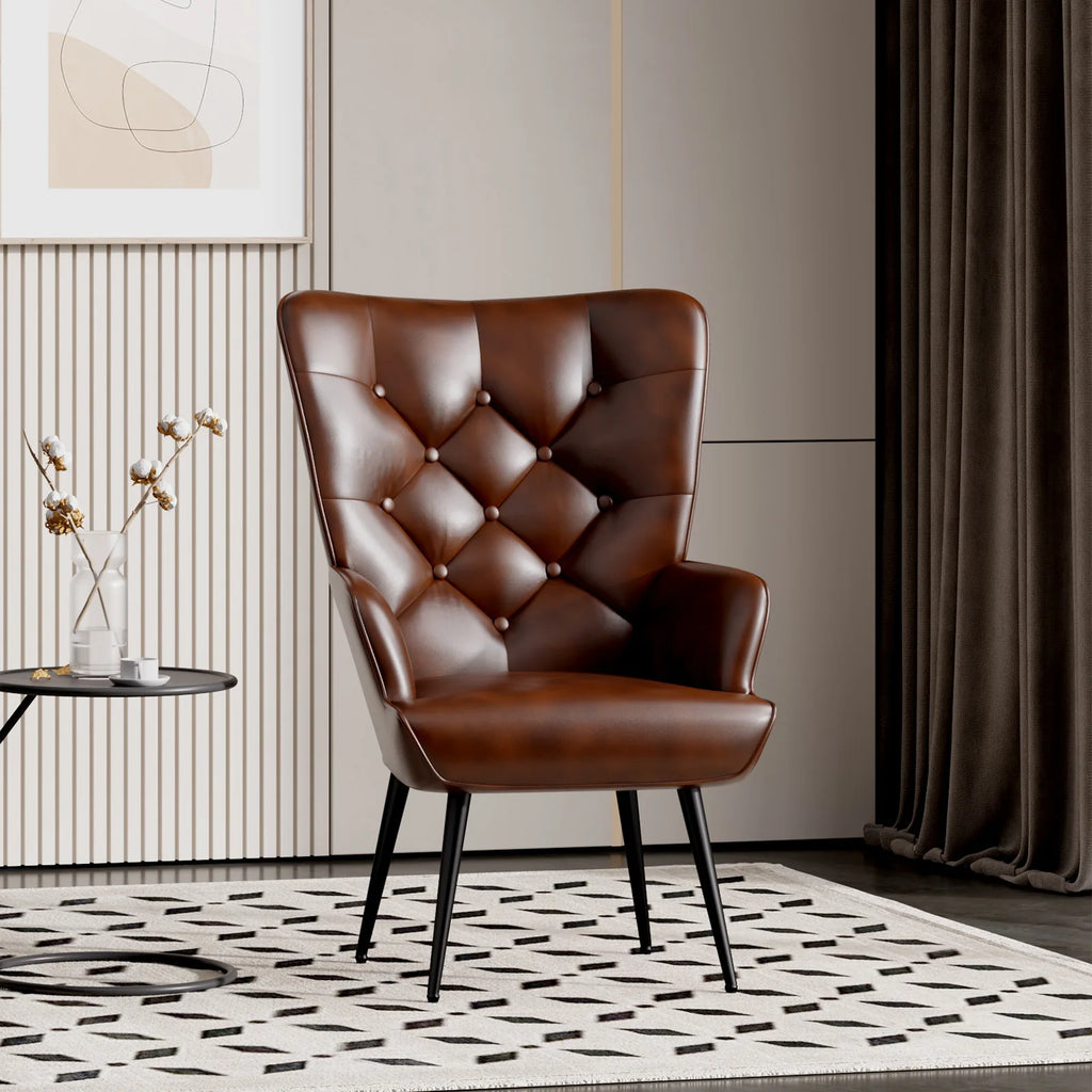 Medieval Modern High Back Velvet Armchair