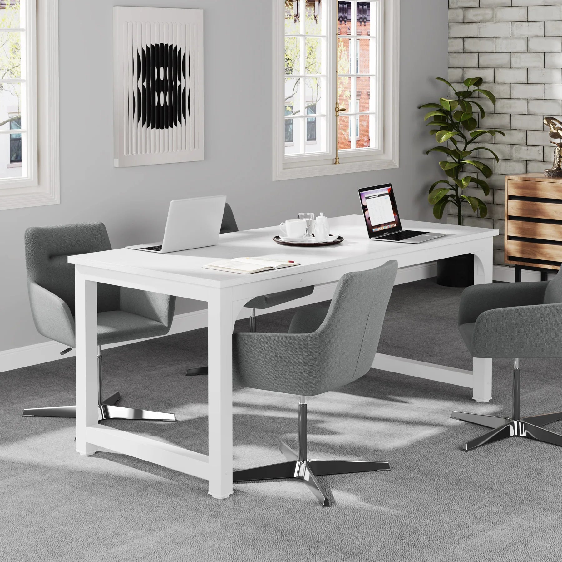Large Modern Office Computer Writing Desk
