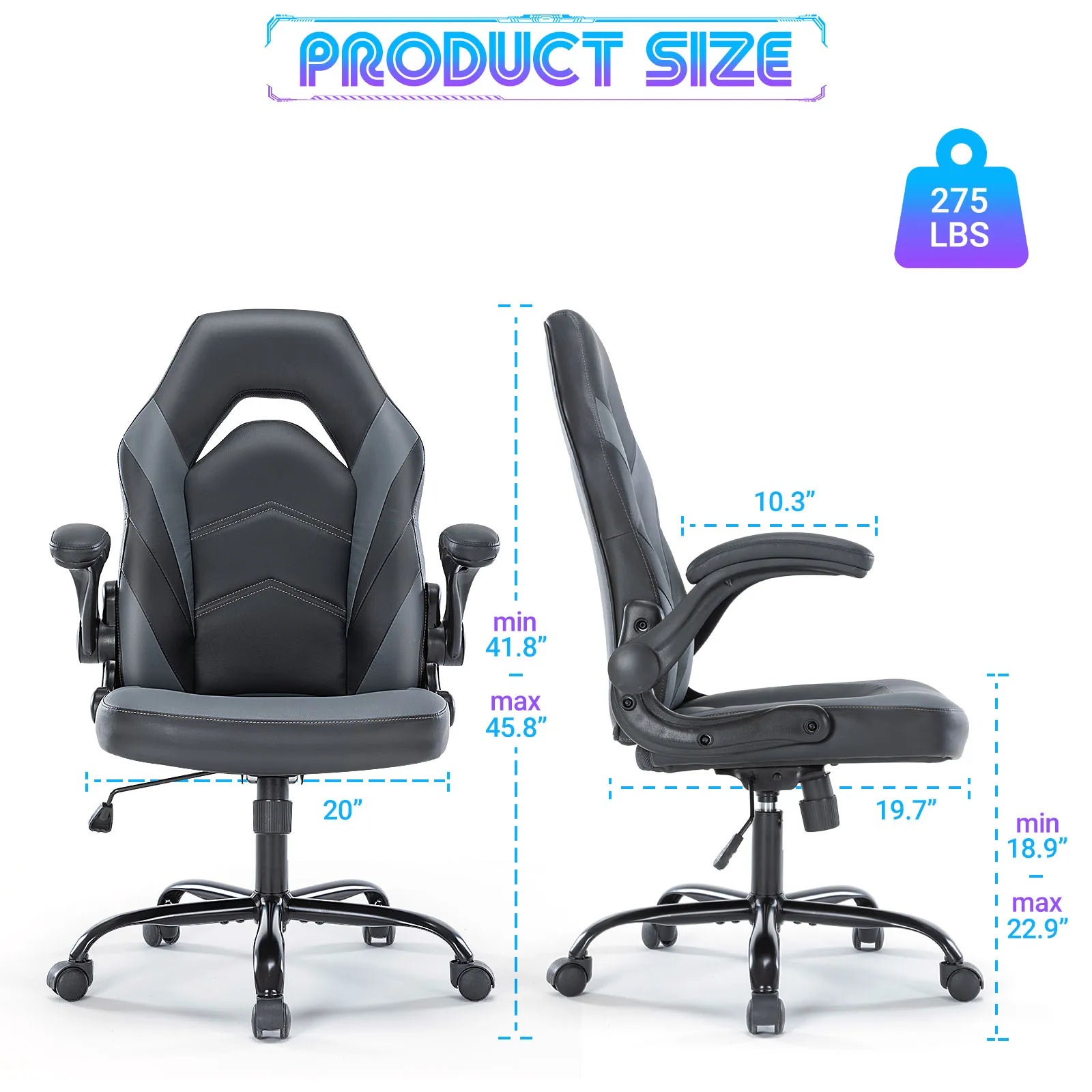 Adjustable PU Leather Racing Gaming Chair